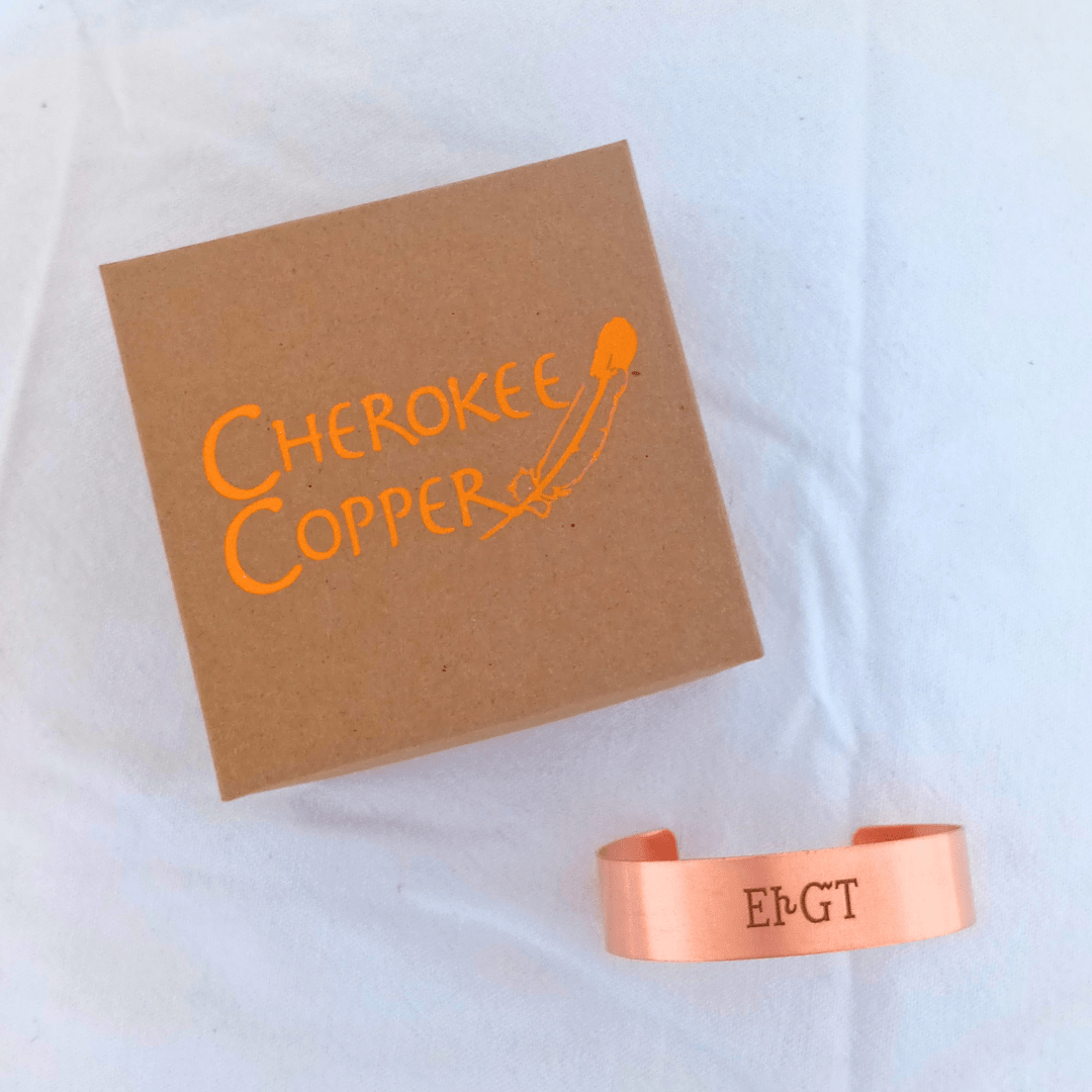 Cherokee Copper I Love You Riley Cuff Bracelet in Box