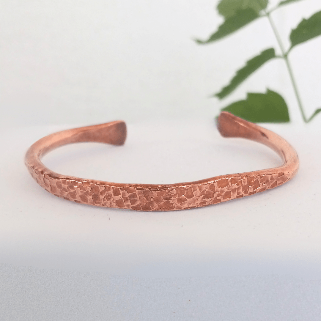 Handmade Cherokee copper cuff bracelet