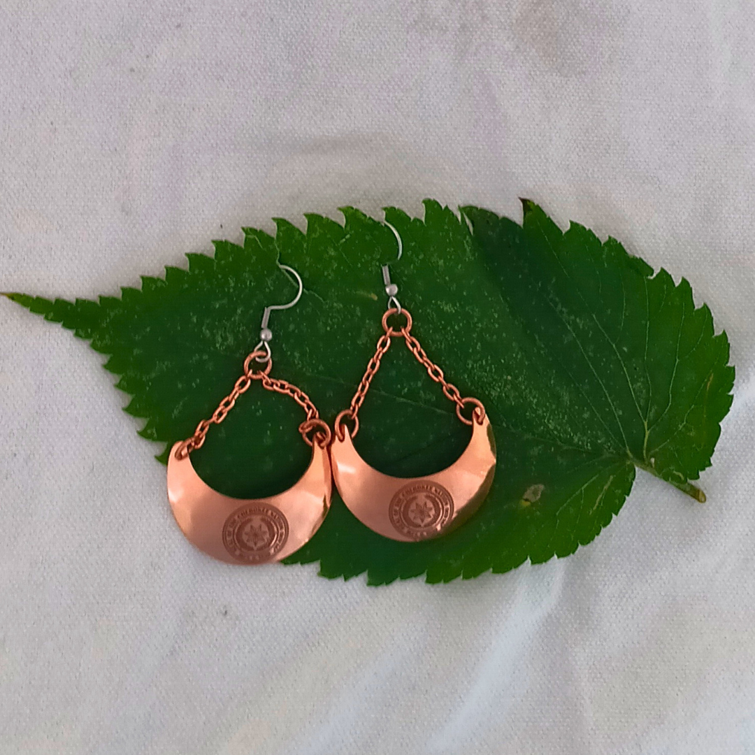 Mini Gorget Earrings with Cherokee Seal