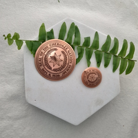 Cherokee Nation Seal Copper Pin and Brooch Set