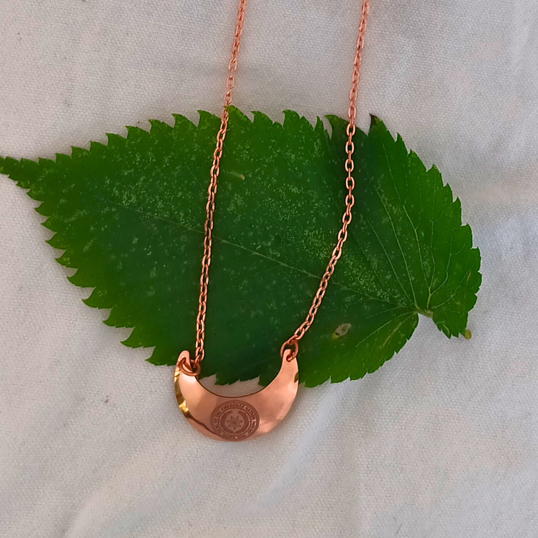 Mini Gorget Necklace with Cherokee Seal