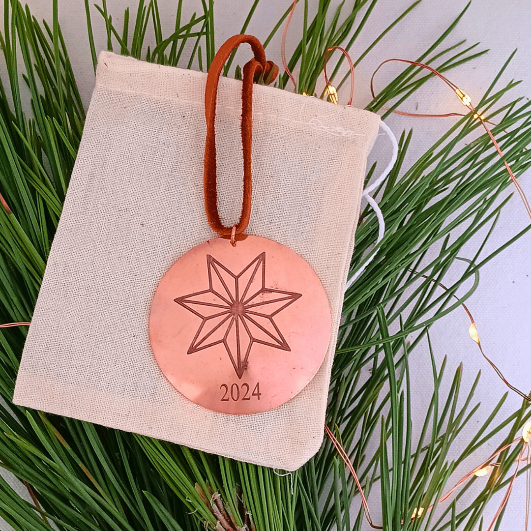 2024 Copper Star Ornament in Bag