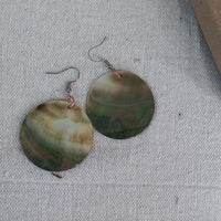 Black Lip Shell Earrings 1.5"