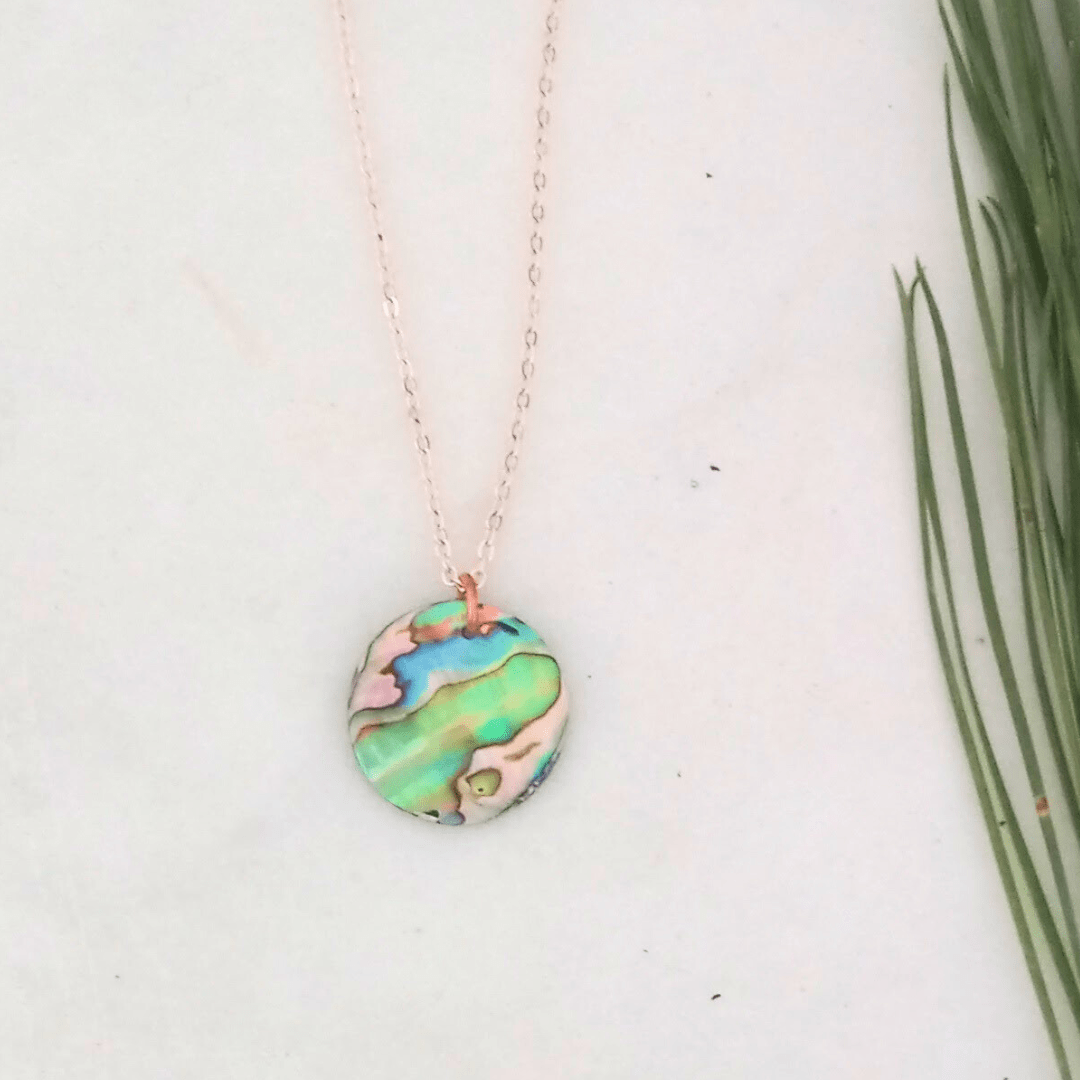 Small Nantahala Abalone Necklace Cherokee Copper