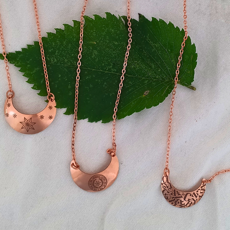 Mini Gorget Necklace wth Cherokee Syllabary