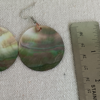 Black Lip Shell Earrings 1.5"