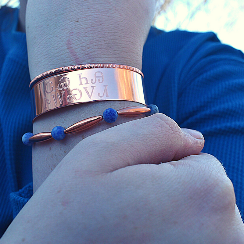 Cedar Berries Unalii Copper Bracelet in Sodalite- Limited Edition
