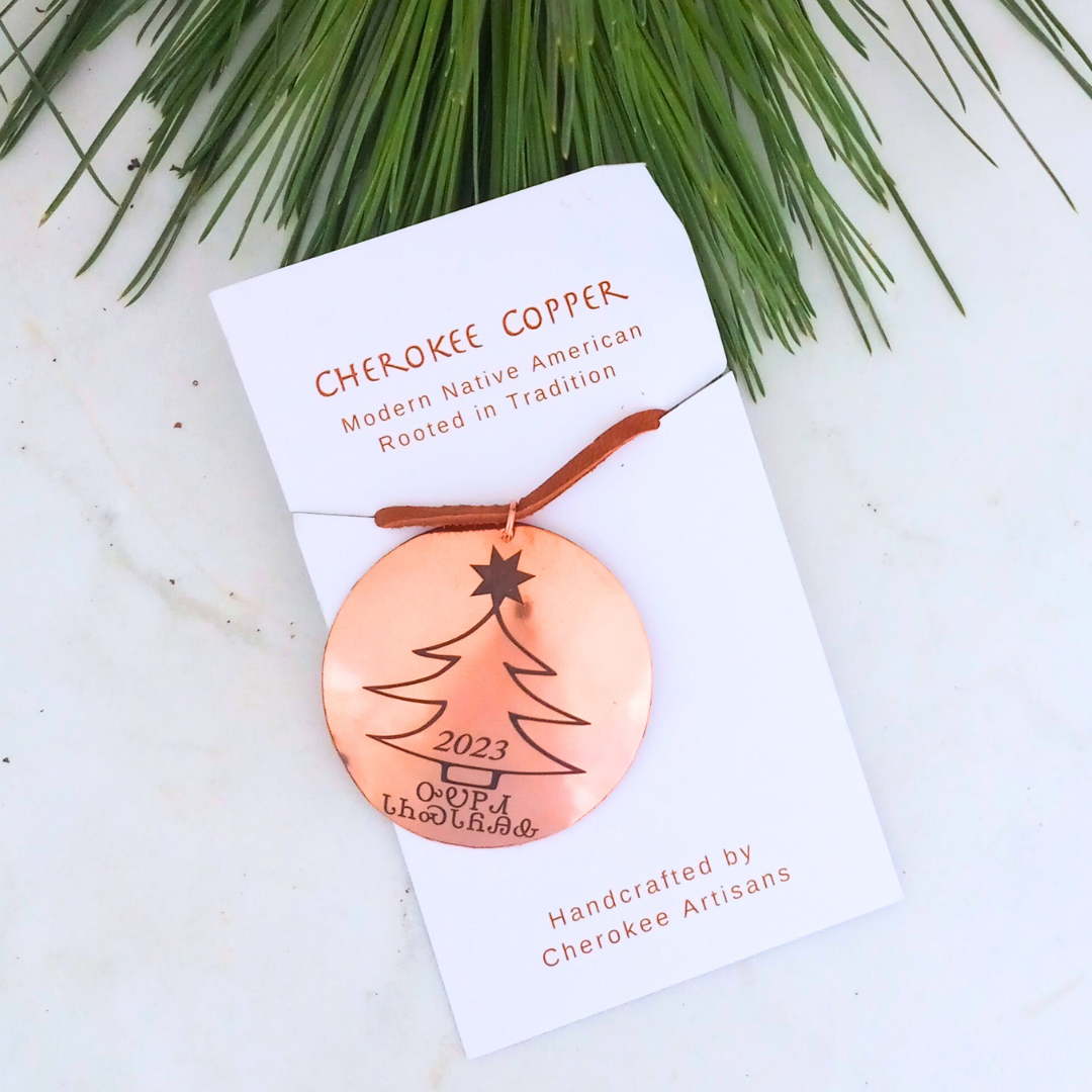2023 Cherokee Copper Christmas Ornament