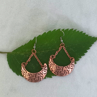 Mini Gorget Earrings with Cherokee Syllabary
