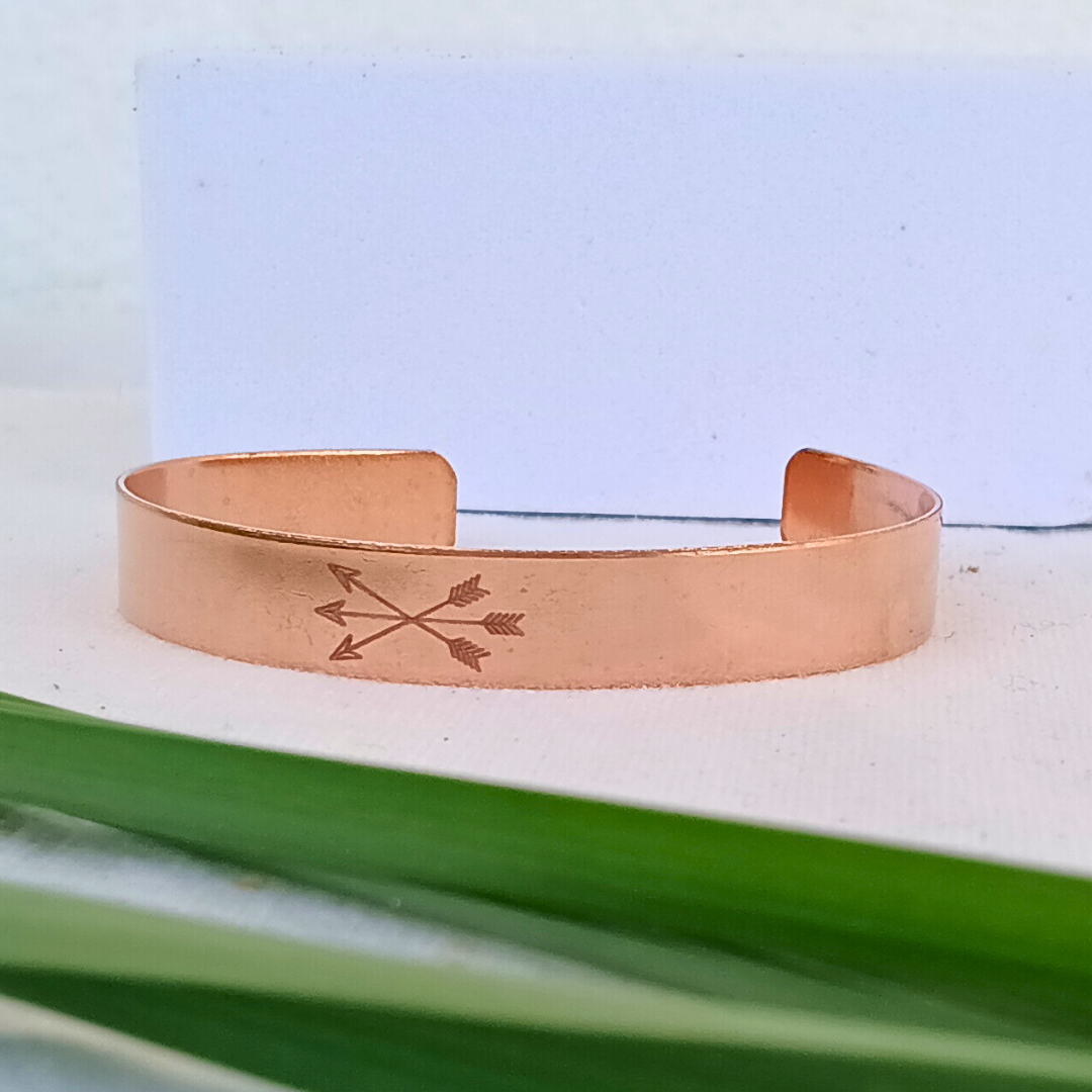 three crossed arrow cuff by Cherokee Copper