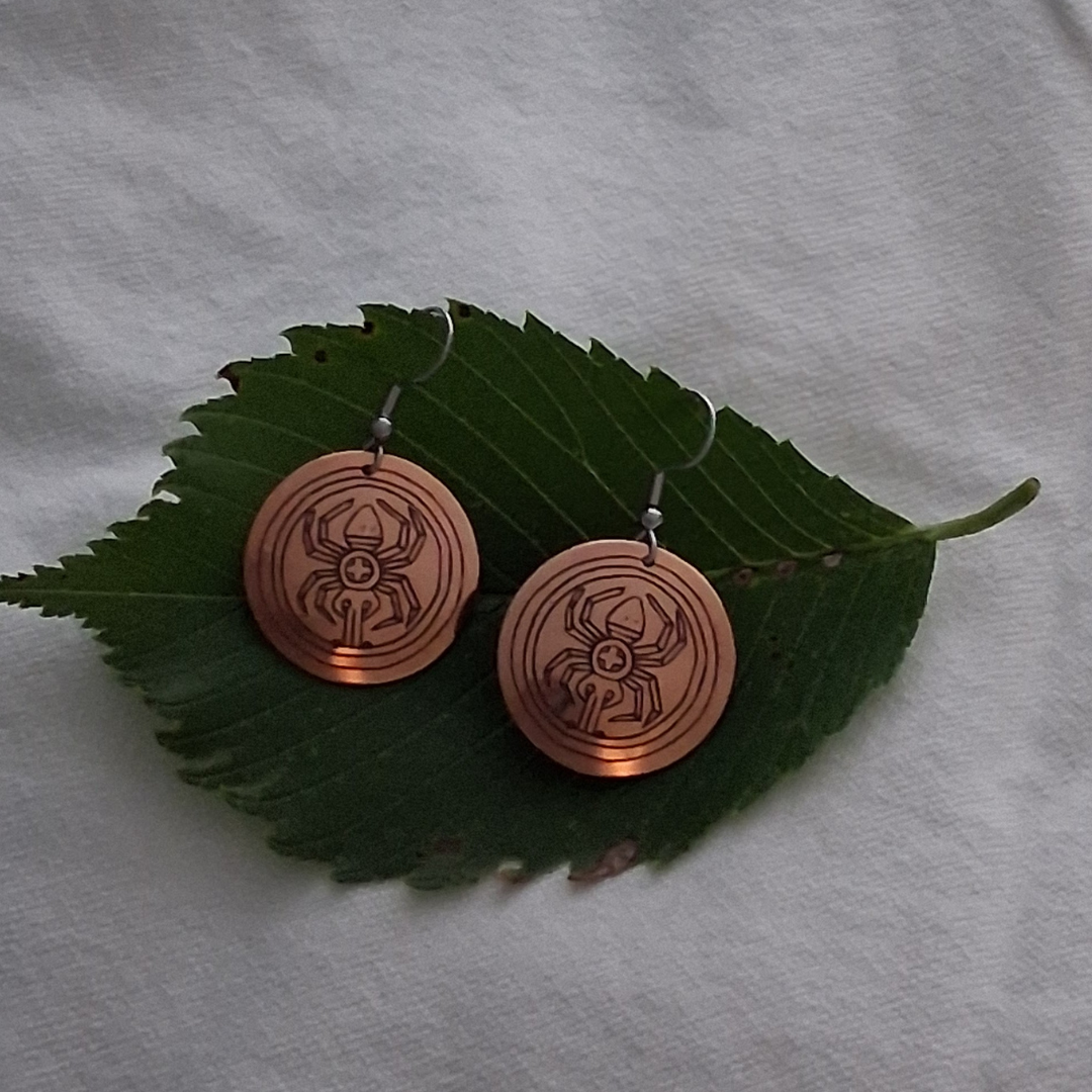 Cherokee Waterspider Pendant Earrings