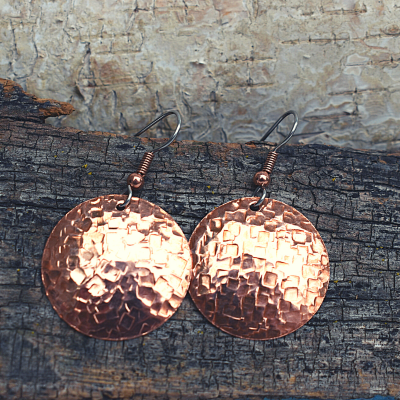 Hammered on sale copper jewelry