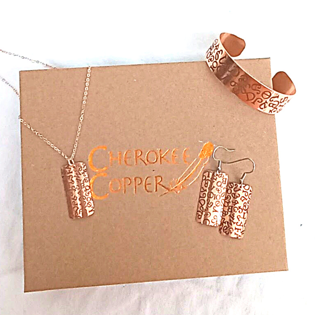 Sequoyah's Legacy  Jewelry Set in Copper
