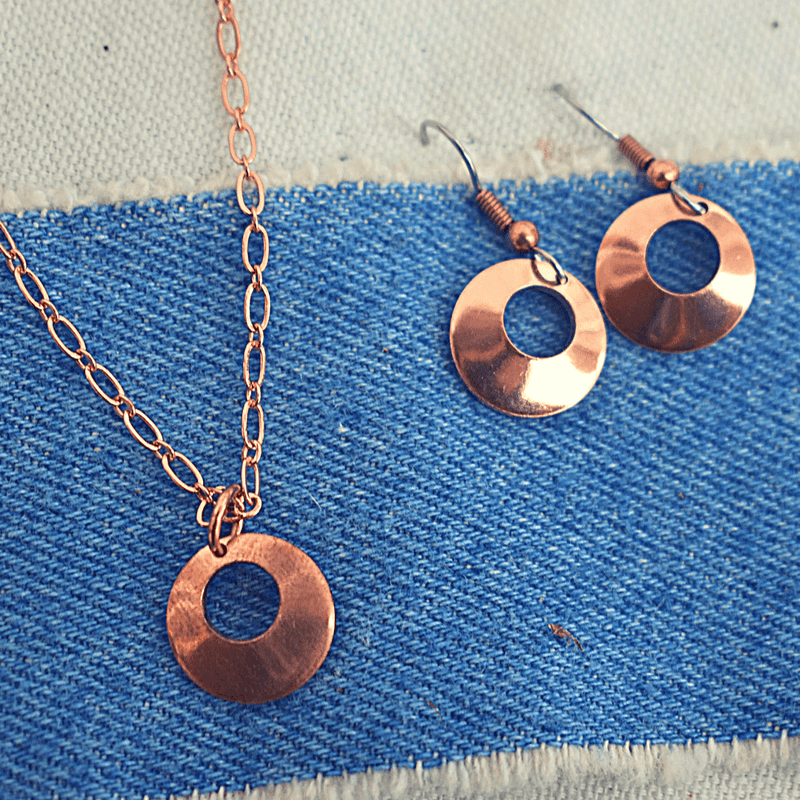 Nora Set by Cherokee Copper - Copper Circle Jewelry Set