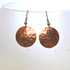 Pebble Copper Hammered Earrings