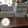 Holiday Mystery Box with stacked white boxes