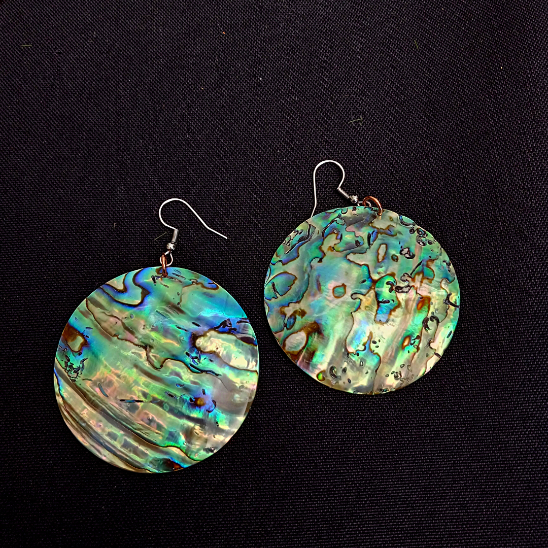 Large abalone best sale earrings