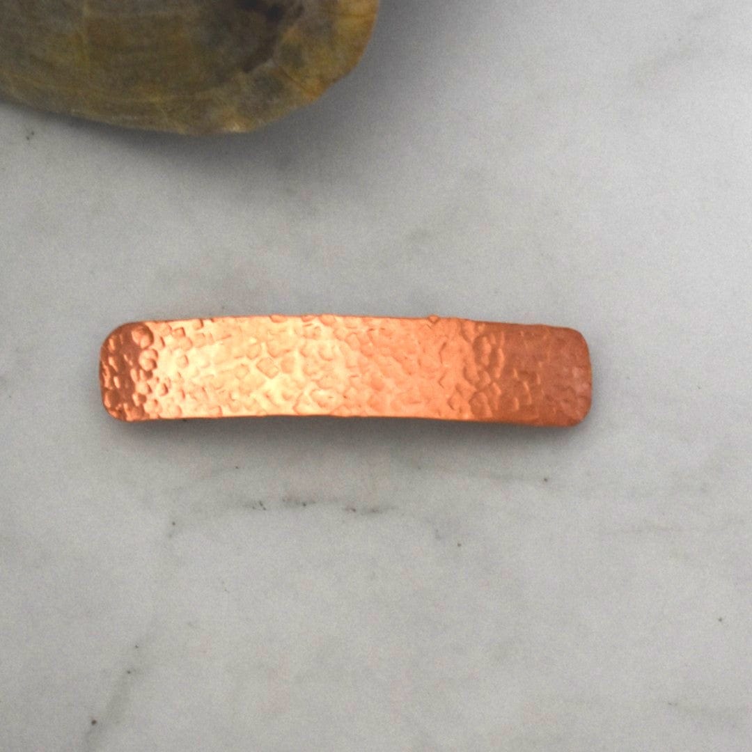 Copper long barrette hair clip